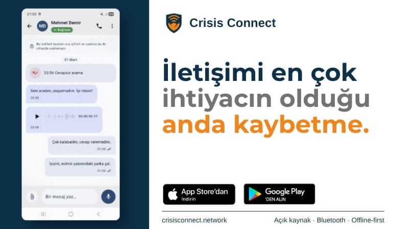Crisis Connect: İnternet ve Şebekesiz Çalışabilen Açık Kaynaklı Afet İletişim Uygulaması